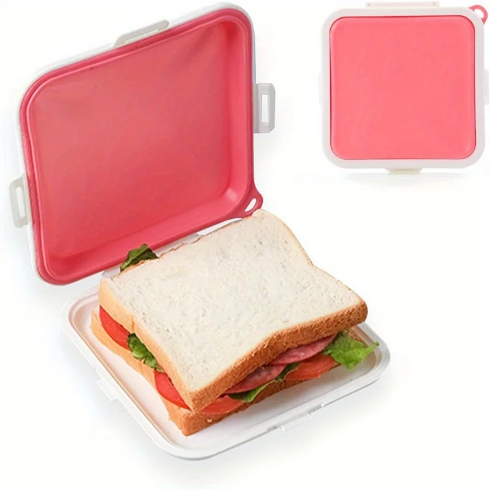 Food And Snacks For Picnic - 실리콘 샌드위치 보관 상자 샌드위치 용기