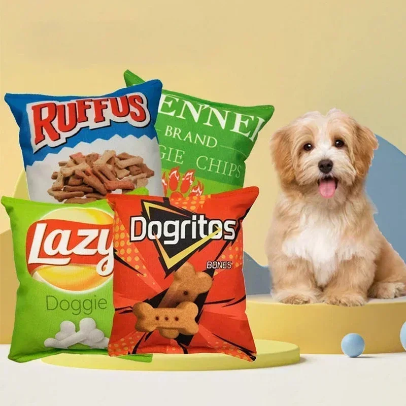 감자 칩 가방 재미 있은 개 장난감 작은 중형 개를위한 - Food Snacks Chips 리뷰 및 가격