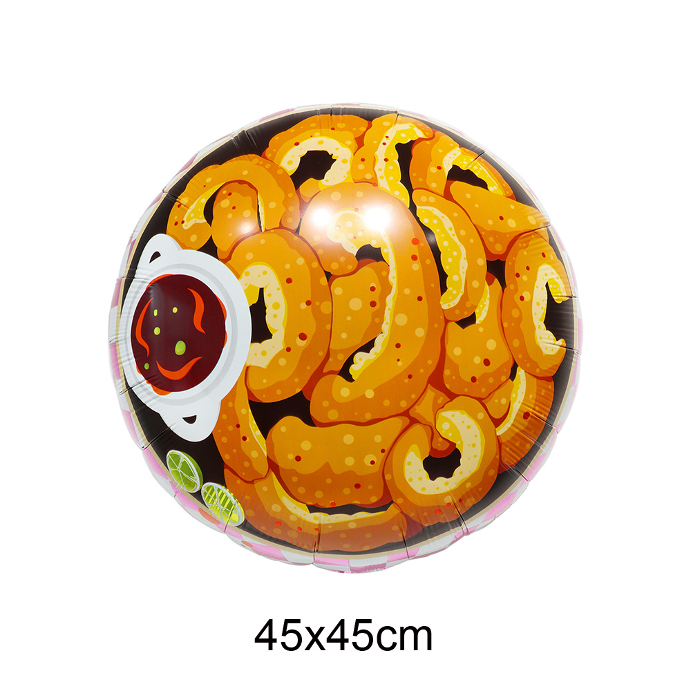 음식 테마 풍선 거대한 튀긴 계란 알루미늄 필름 풍선  - Food Snacks Chips 리뷰 및 가격