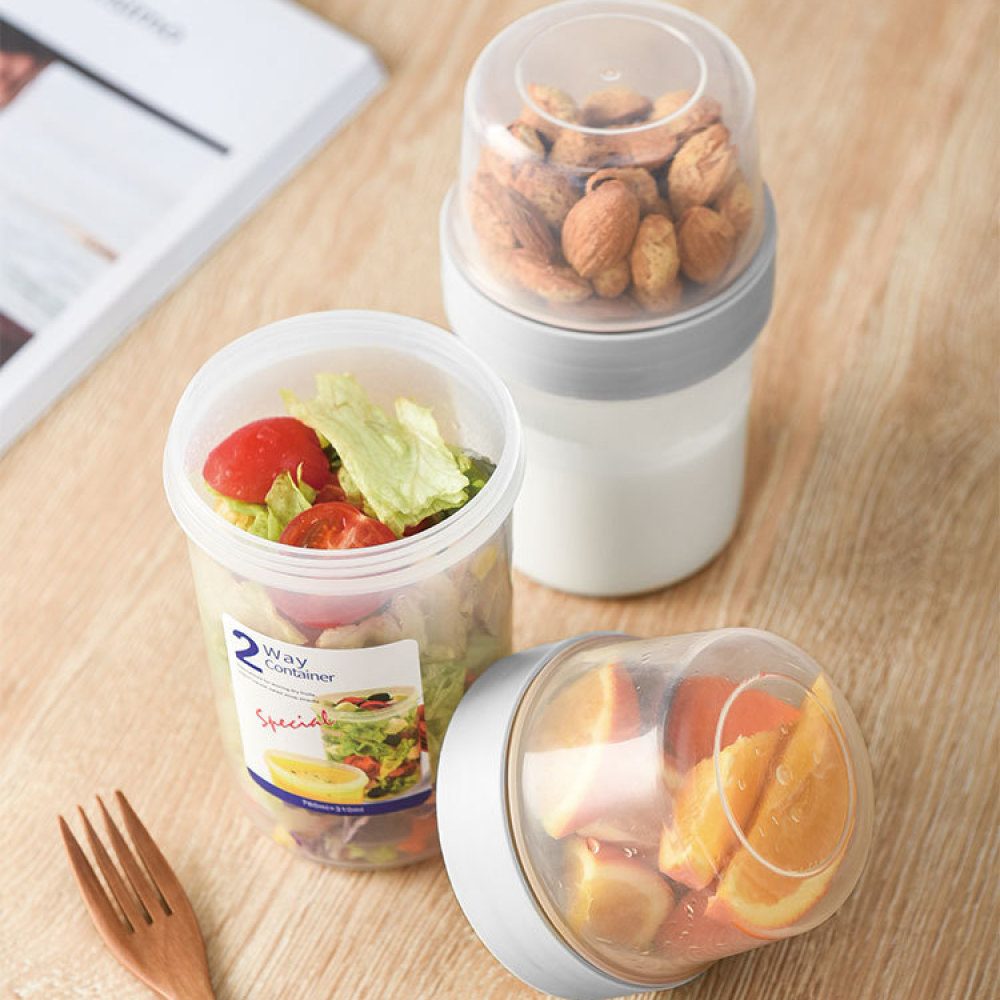 휴대용 이중층 식품 보관 케이스 요구르트 샐러드 과일  - Baby Food Snacks Yogurt 리뷰 및 가격
