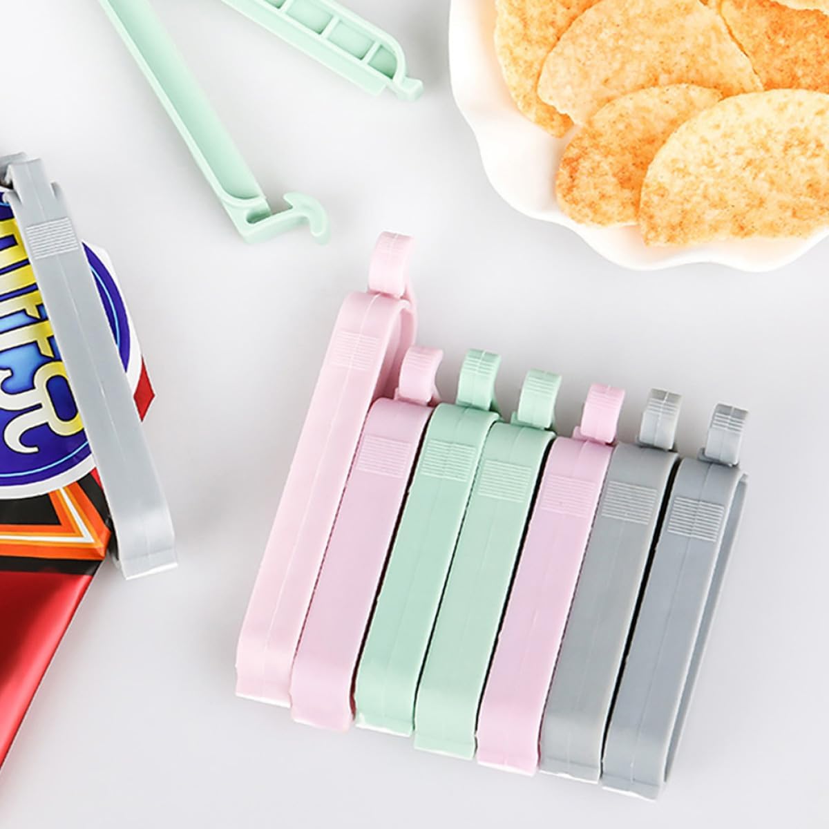 12pcs 혼합 색상 플라스틱 씰링 클립 식품 저장용  - Food Snacks Chips 리뷰 및 가격