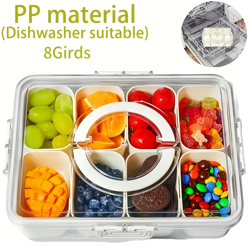 뚜껑과 분리형 트레이가 있는 휴대용 간식 테이크아웃 상 - Food And Snacks For Picnic 리뷰 및 가격