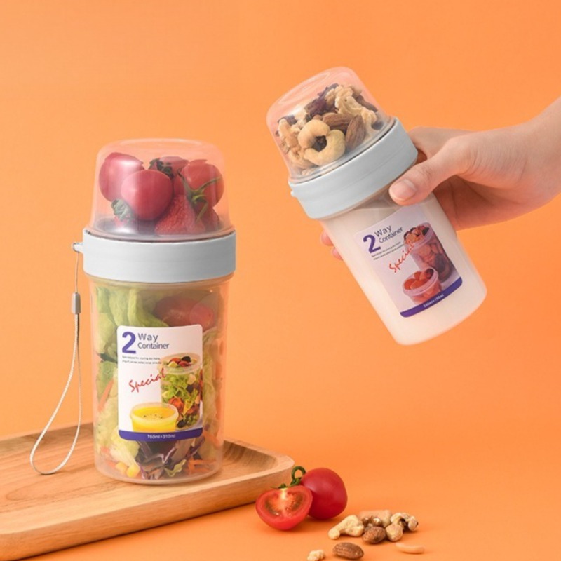 휴대용 이중층 다용도 신선도 유지 상자 요구르트 샐러드 - Baby Food Snacks Yogurt 리뷰 및 가격