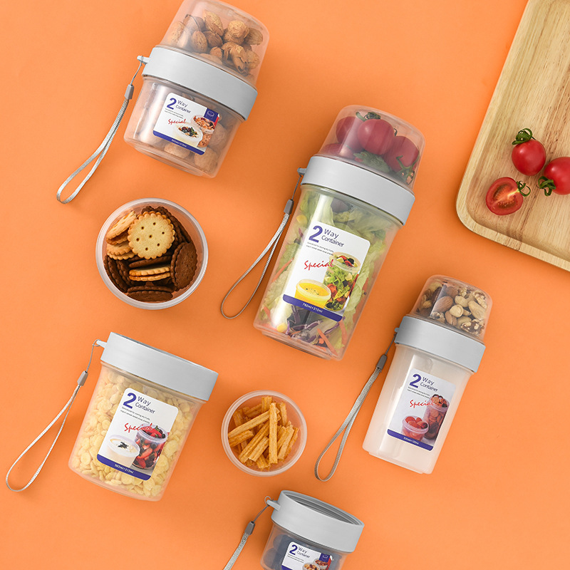 휴대용 이중층 다용도 신선도 유지 상자 요구르트 샐러드 - Baby Food Snacks Yogurt 리뷰 및 가격
